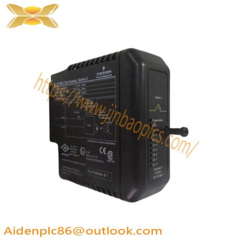 Emerson KJ3201X1-BA1, 12P2535X042: 8-Channel 24 VDC Dry Contact Discrete Input Module