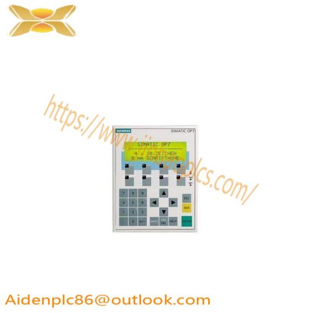 SIEMENS 6AV3607-1JC00-0AX1: High-Performance Operator Panel OP7/PP LC Display